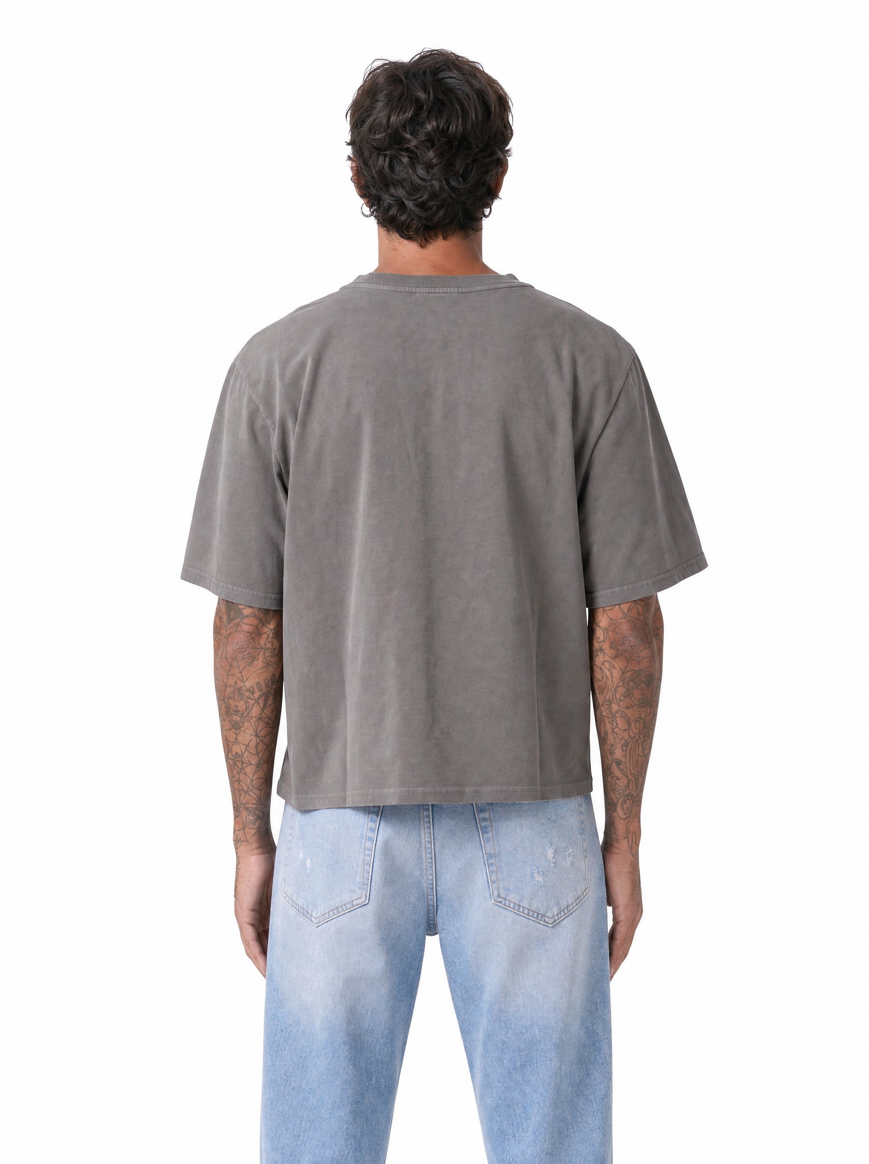 STEPHEN T-Shirt cropped manica a tre quarti ferro