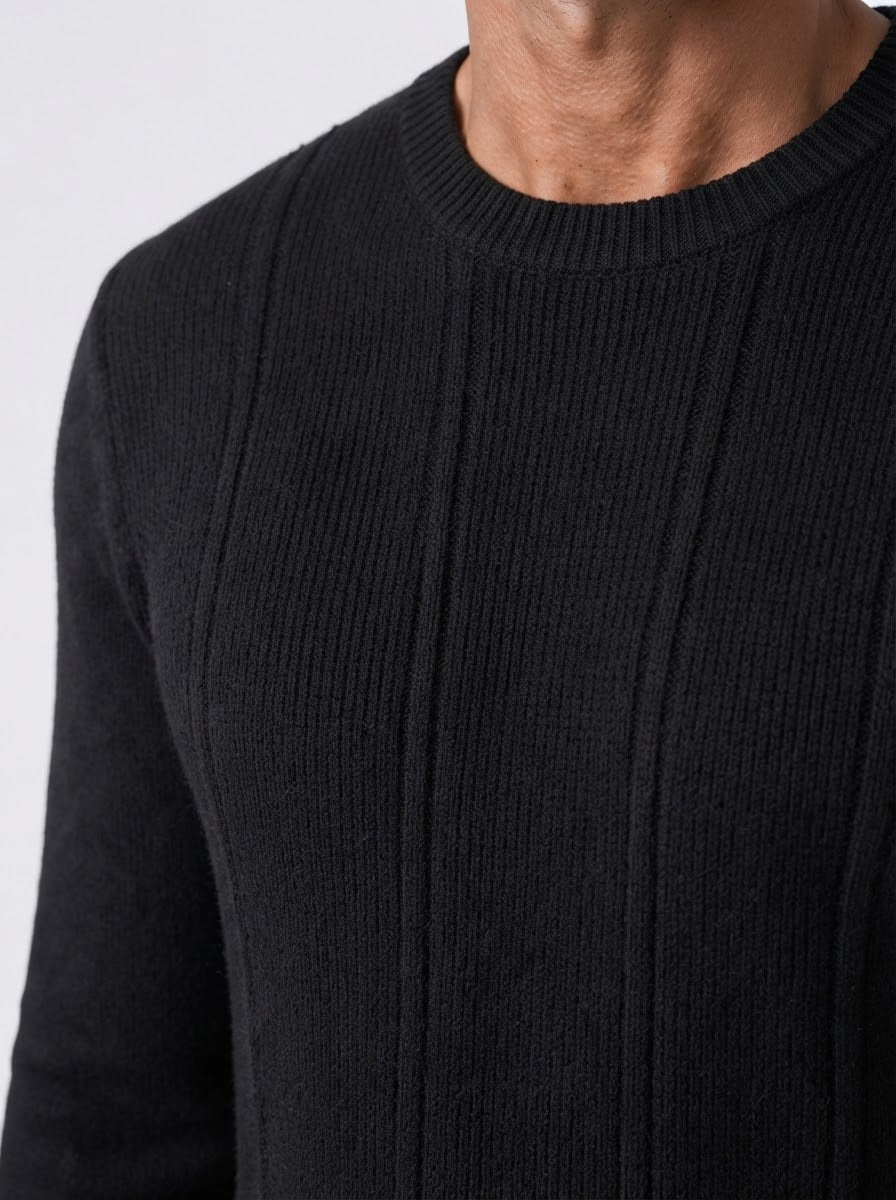Maglia tramata nera M897