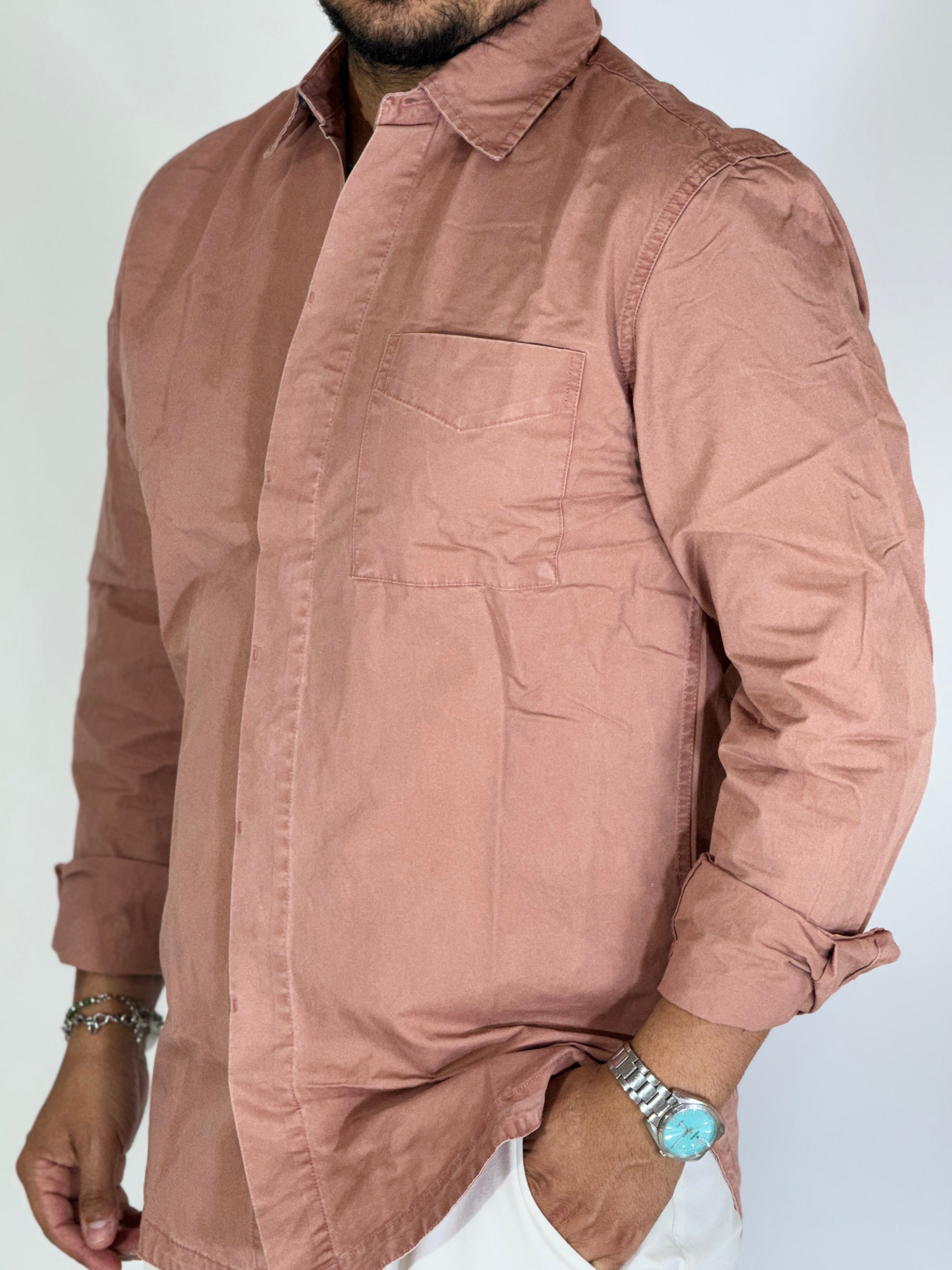 Camicia denim rosa BCO126