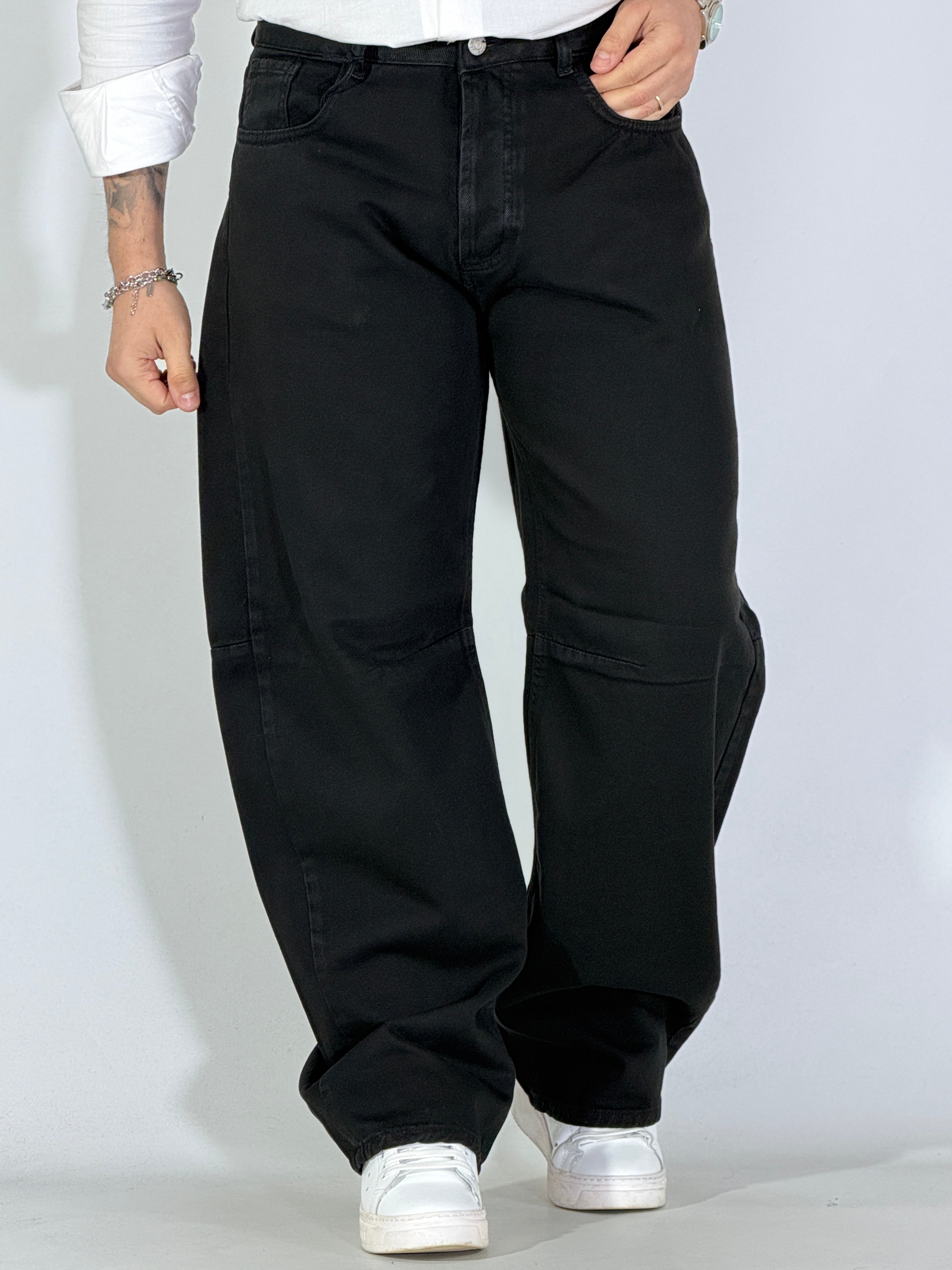 Jeans balloon nero PT30