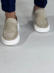 Mocassino casual camoscio BEIGE DR801