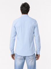 Camicia basic collo francese cielo F60