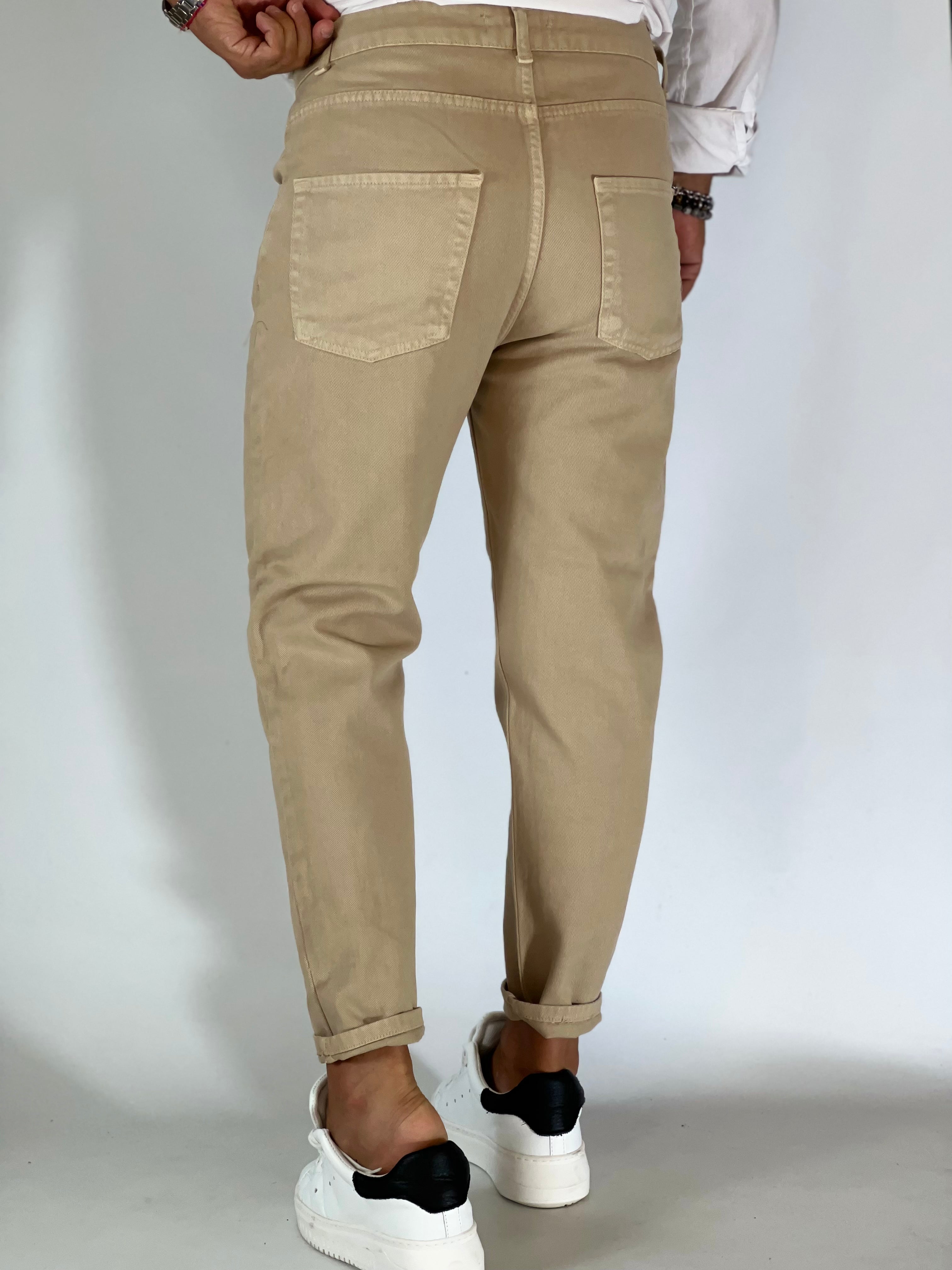 Pantalone loose fit beige PONTE15