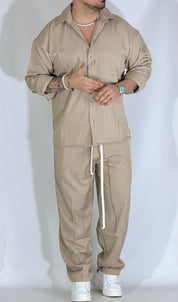 Coordinato fondo ampio beige FMT6445