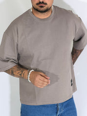 T-Shirt cropped manica a tre quarti ferro STEPHEN
