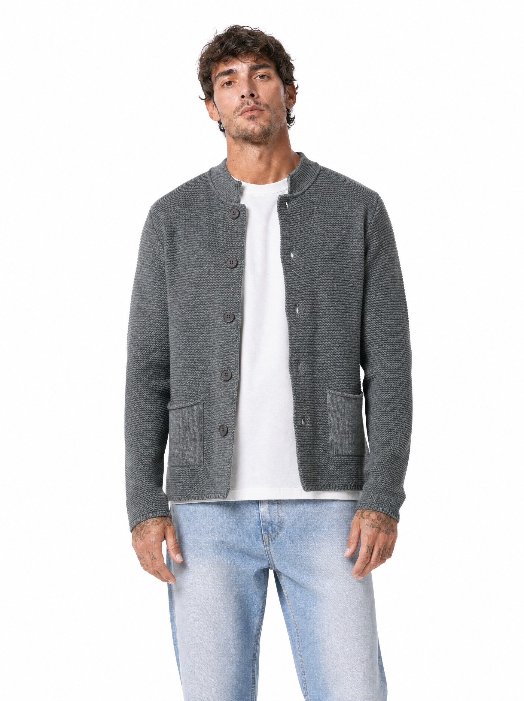 MORGAN cardigan coreano grigio
