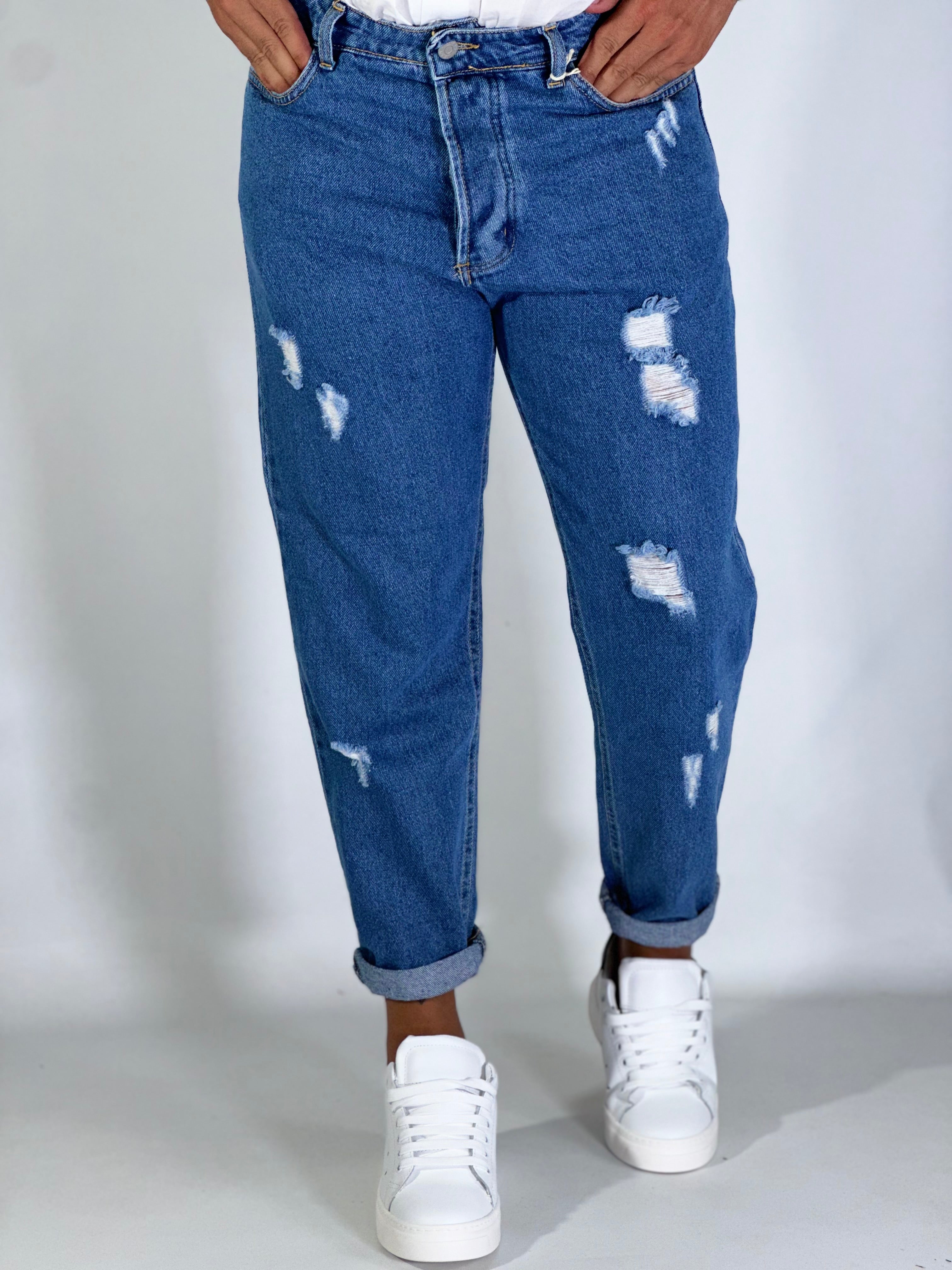 Jeans loose fit scuro CR2554