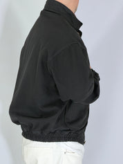 Giubbino con bandana cropped nero