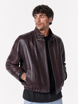 Giubbino eco-pelle bordeaux XH8971-9