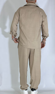 Coordinato fondo ampio beige FMT6445