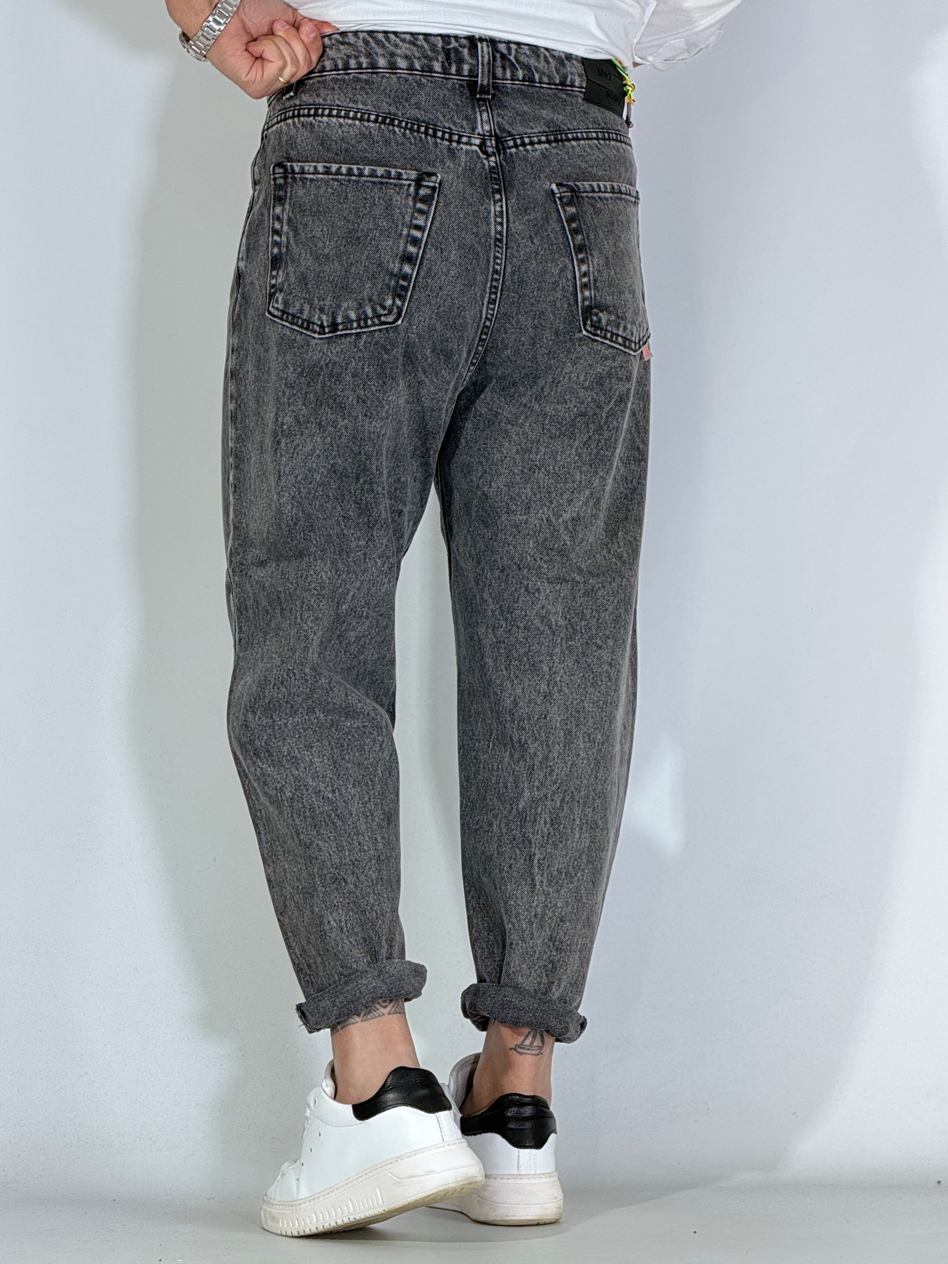 Jeans japan marmorizzato nero pulito