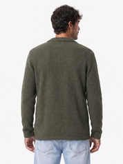 KASSEL cardigan punto riso militare