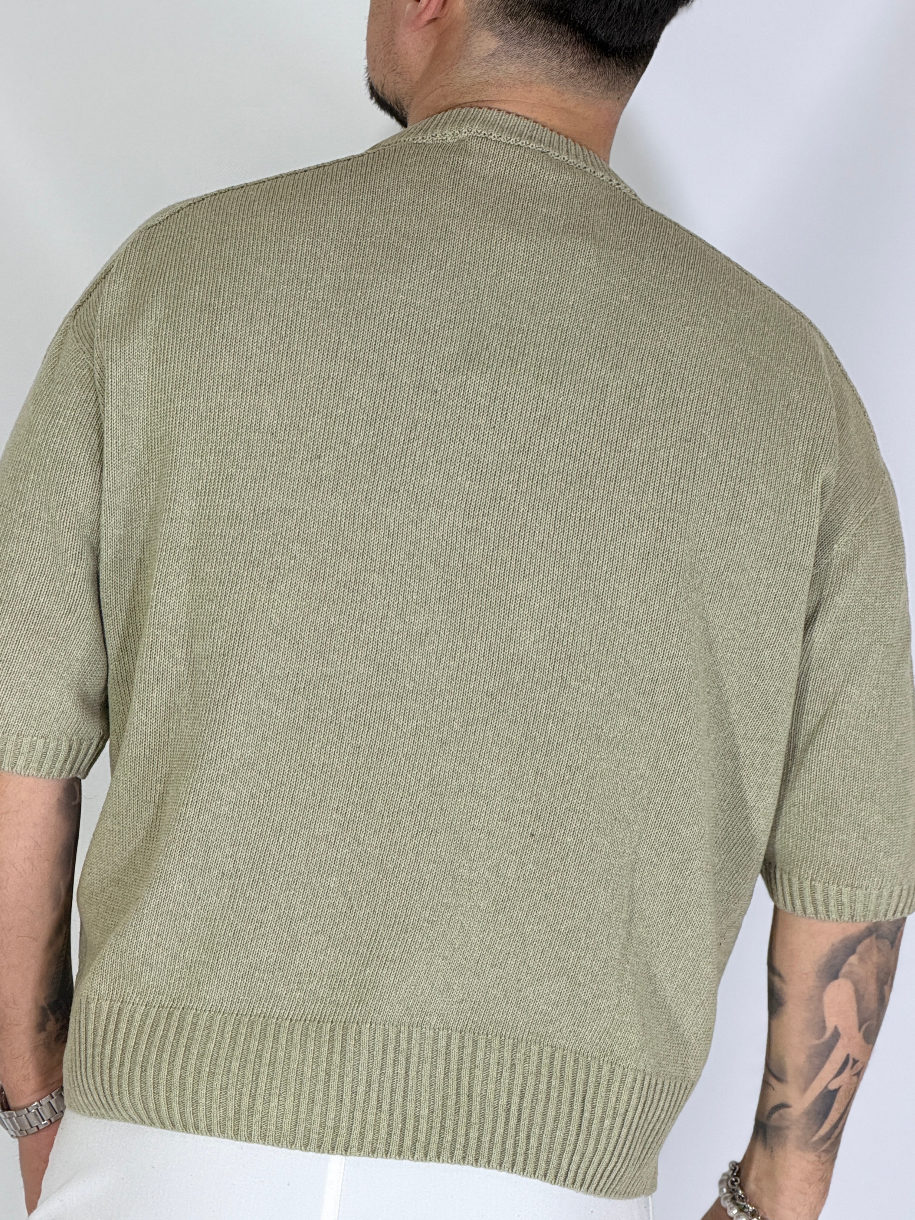 T-shirt boxi cropped salvia PACIFIC