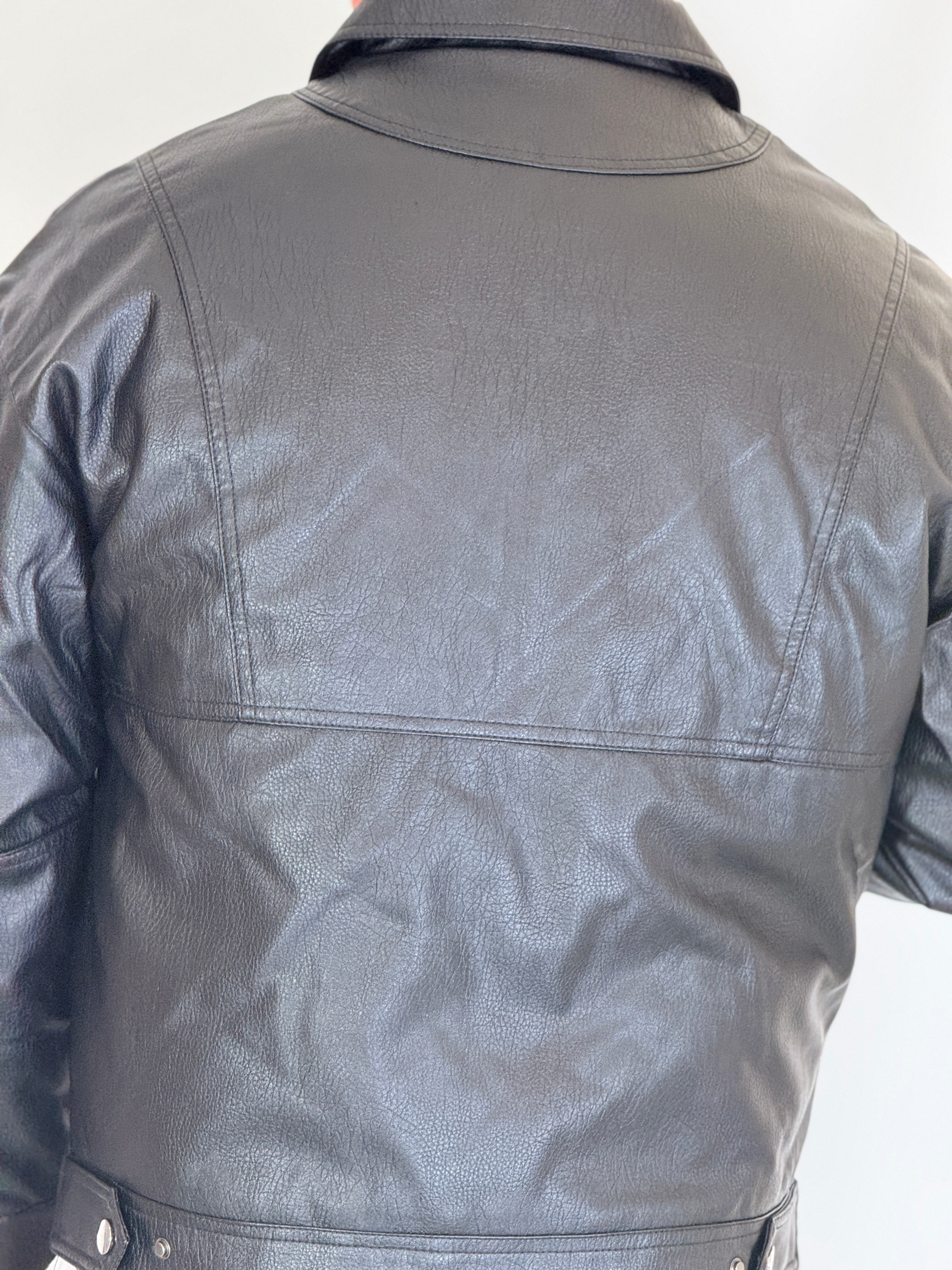 Giubbino eco-pelle nero 88510-9