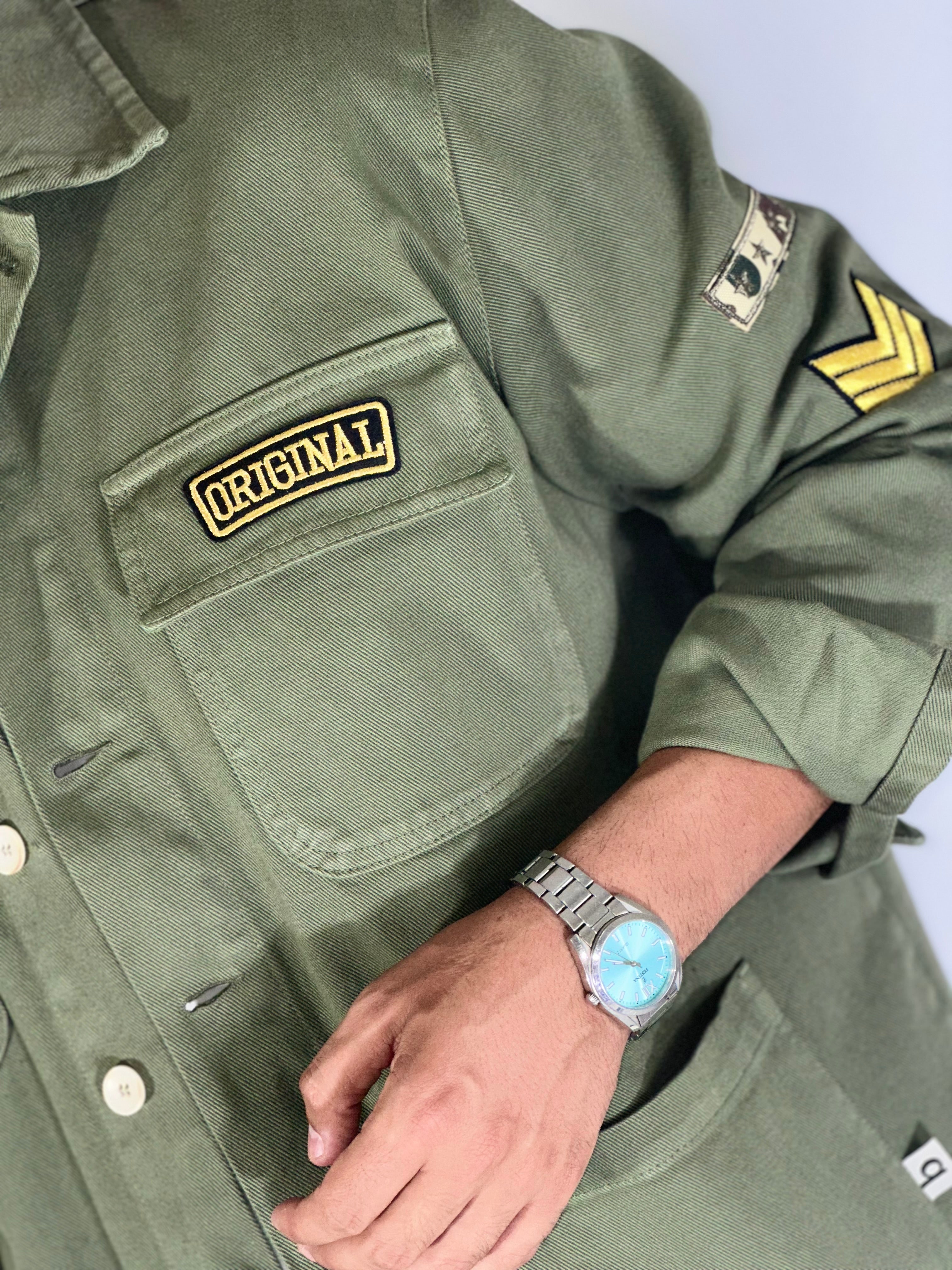 Camicione patch military verde BLKS40001