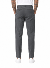 EXPLORER Pantalone vita alta con fibbie grigio