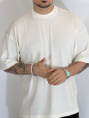 T-shirt a coste panna HERMANO
