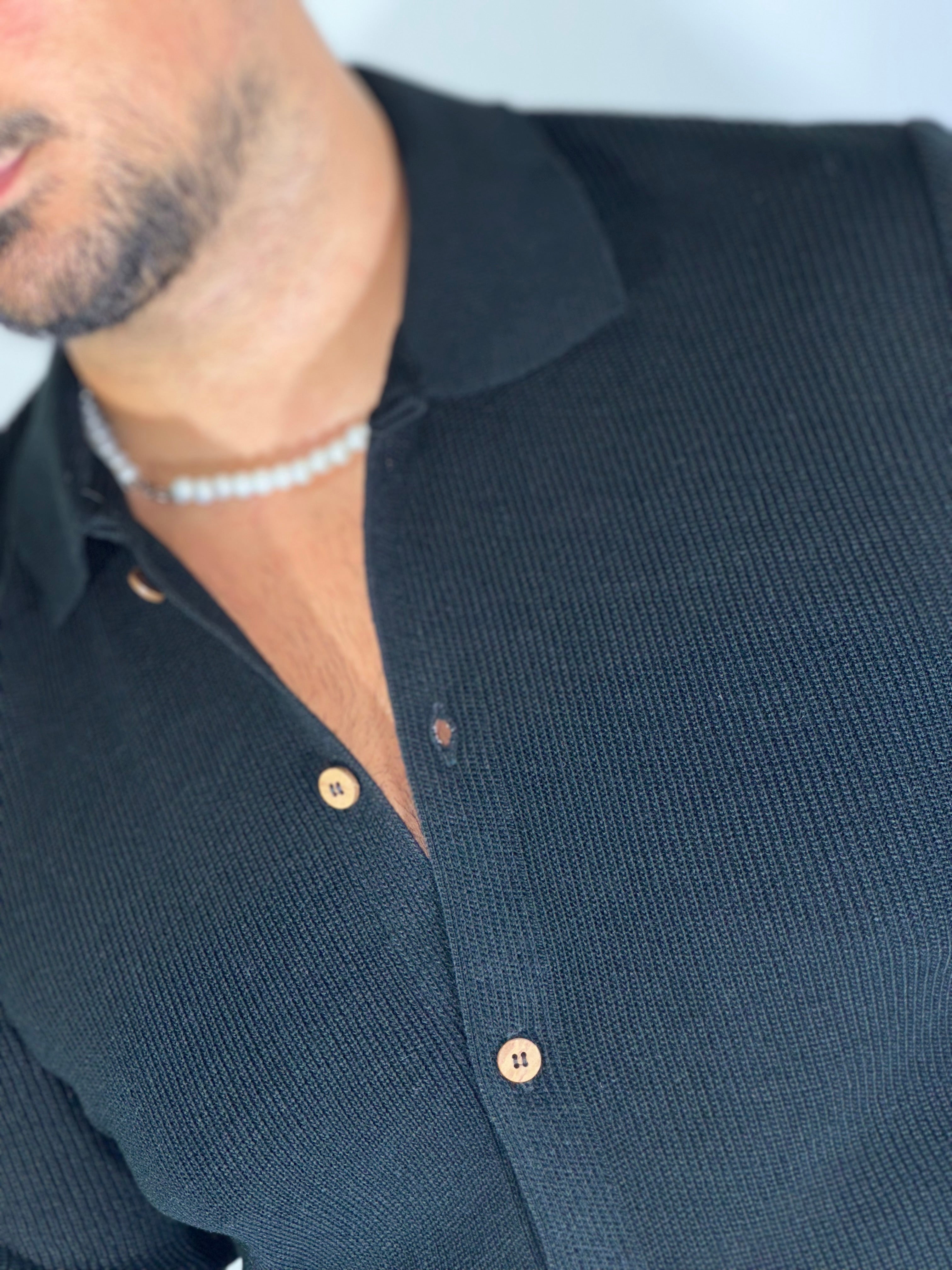 giacca camicia nera SER463