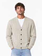 MACE Cardigan sciallato avorio