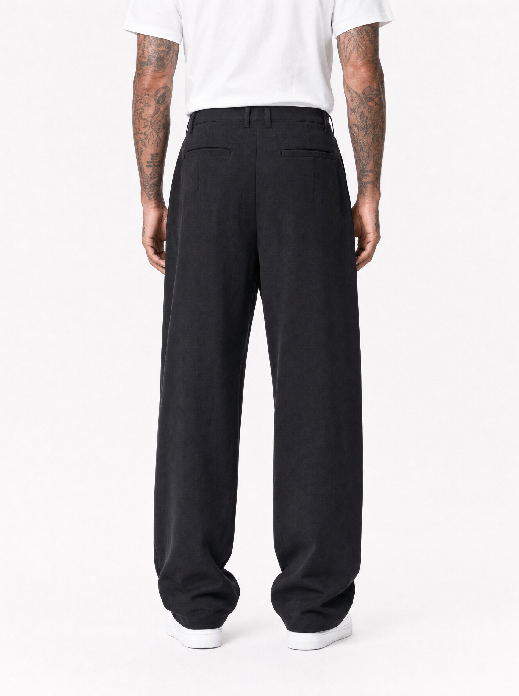 Pantalone maxi pinces nero PENCH28