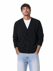 Cardigan spalla scesa nero W86022