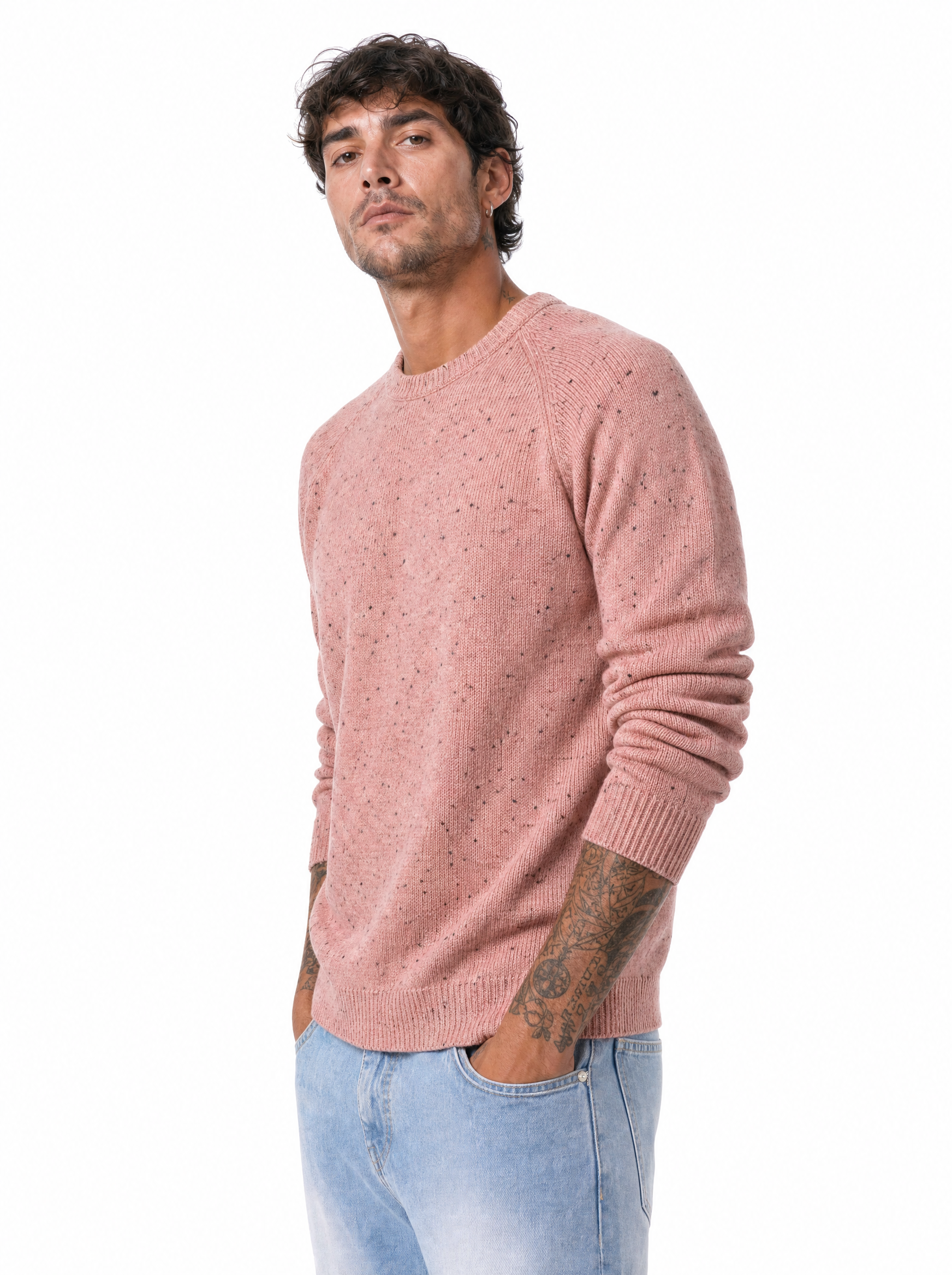 QUARTIERI Girocollo bottonato rosa