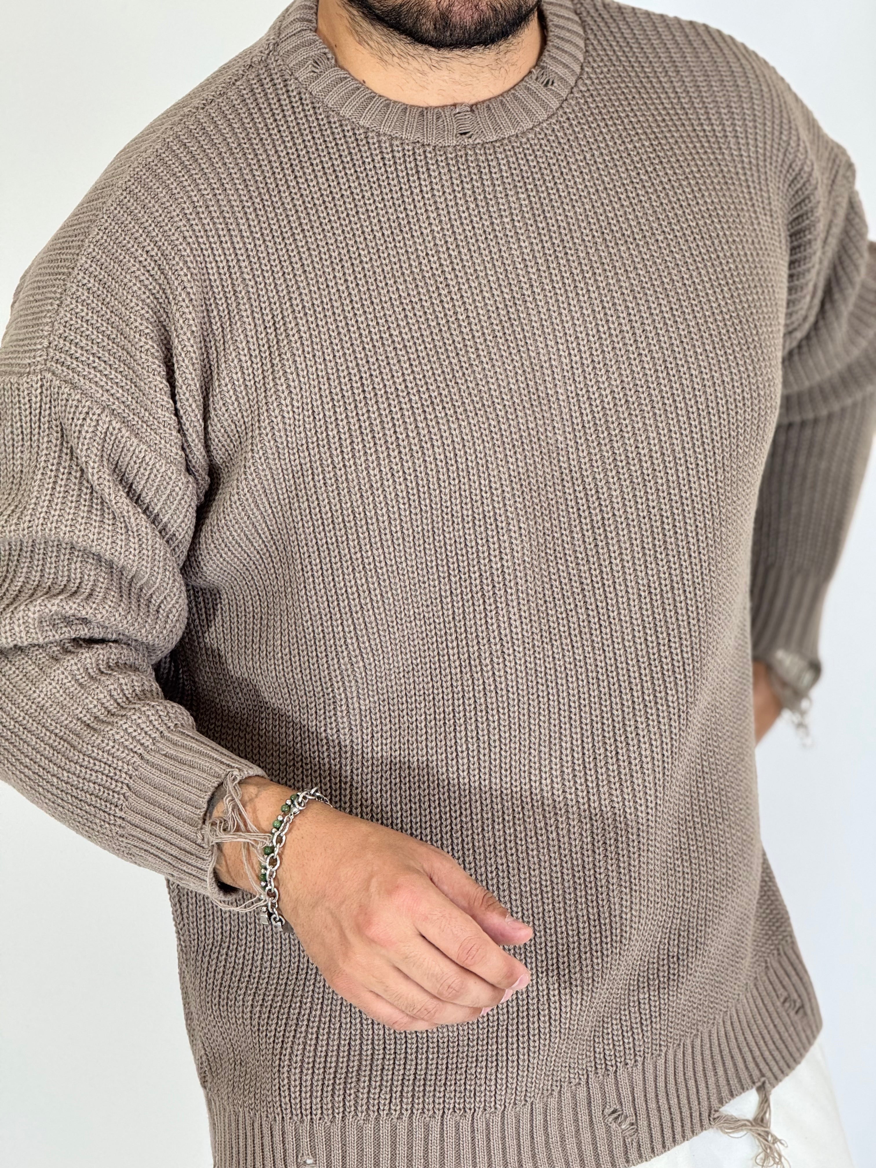 Maglione spalla scesa fango CAPORETTO