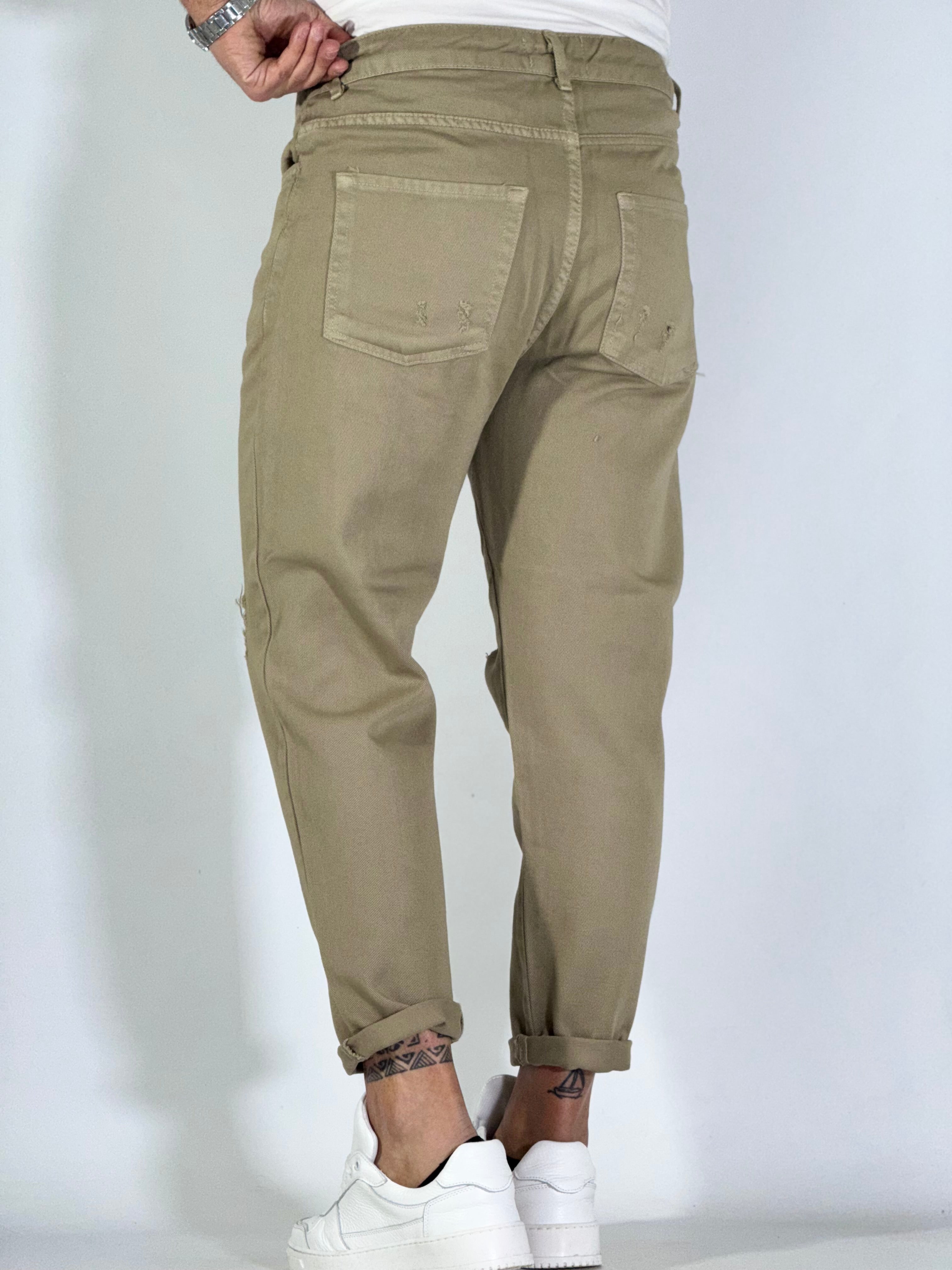 Pantalone loose fit beige CR2474