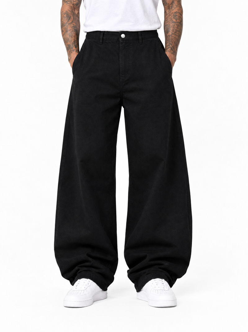 Pantalone balloon nero AD268