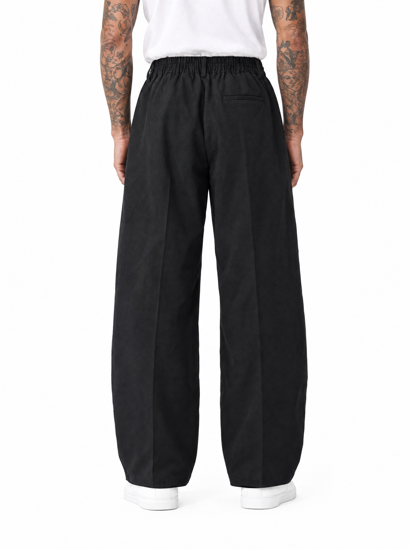 NARCISO Pantalone balloon maxi pinces nero