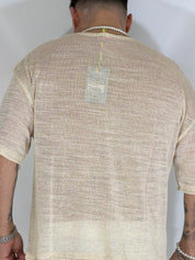 T- shirt scollata beige SHIBUYA