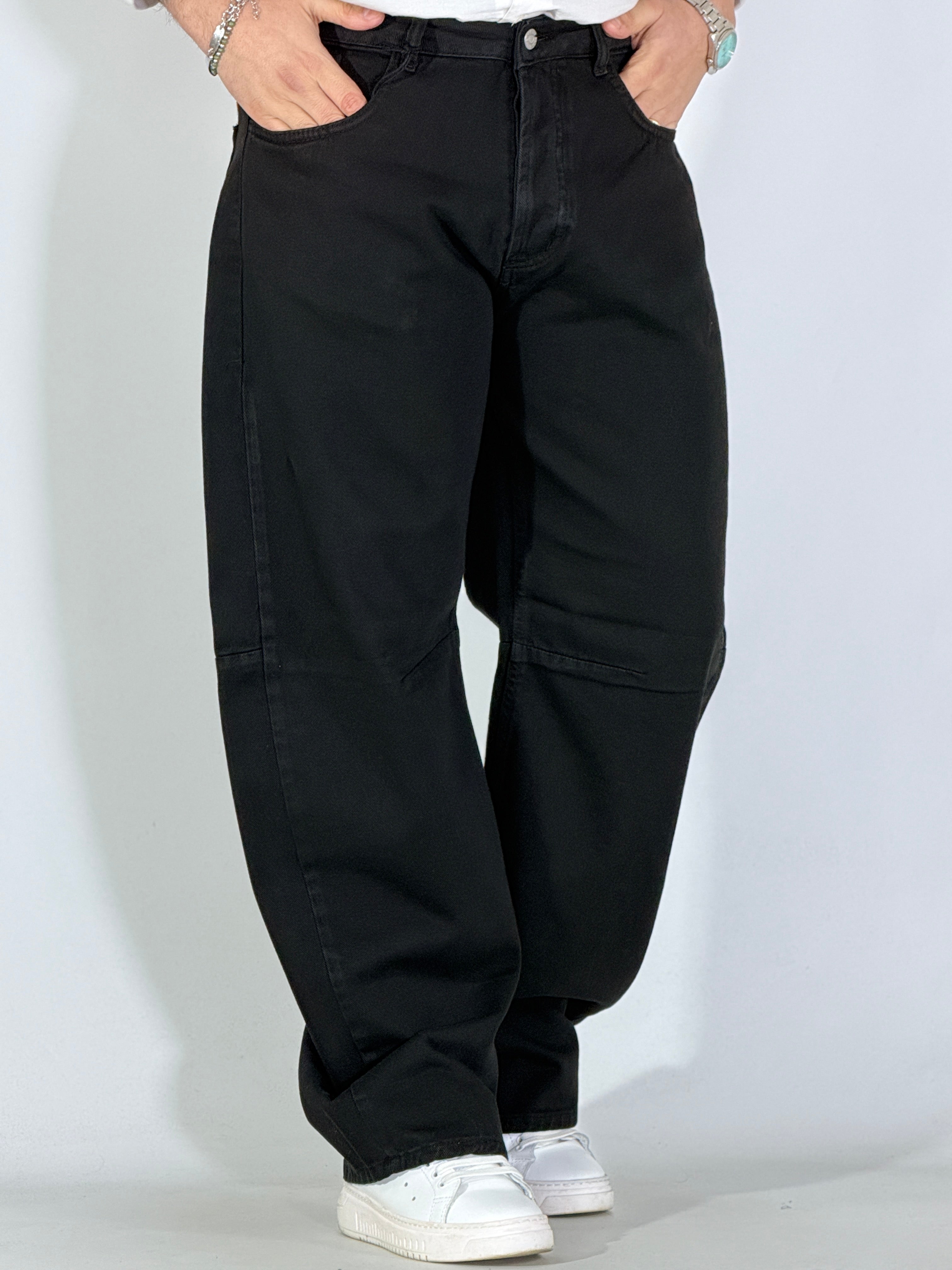 Jeans balloon nero PT30