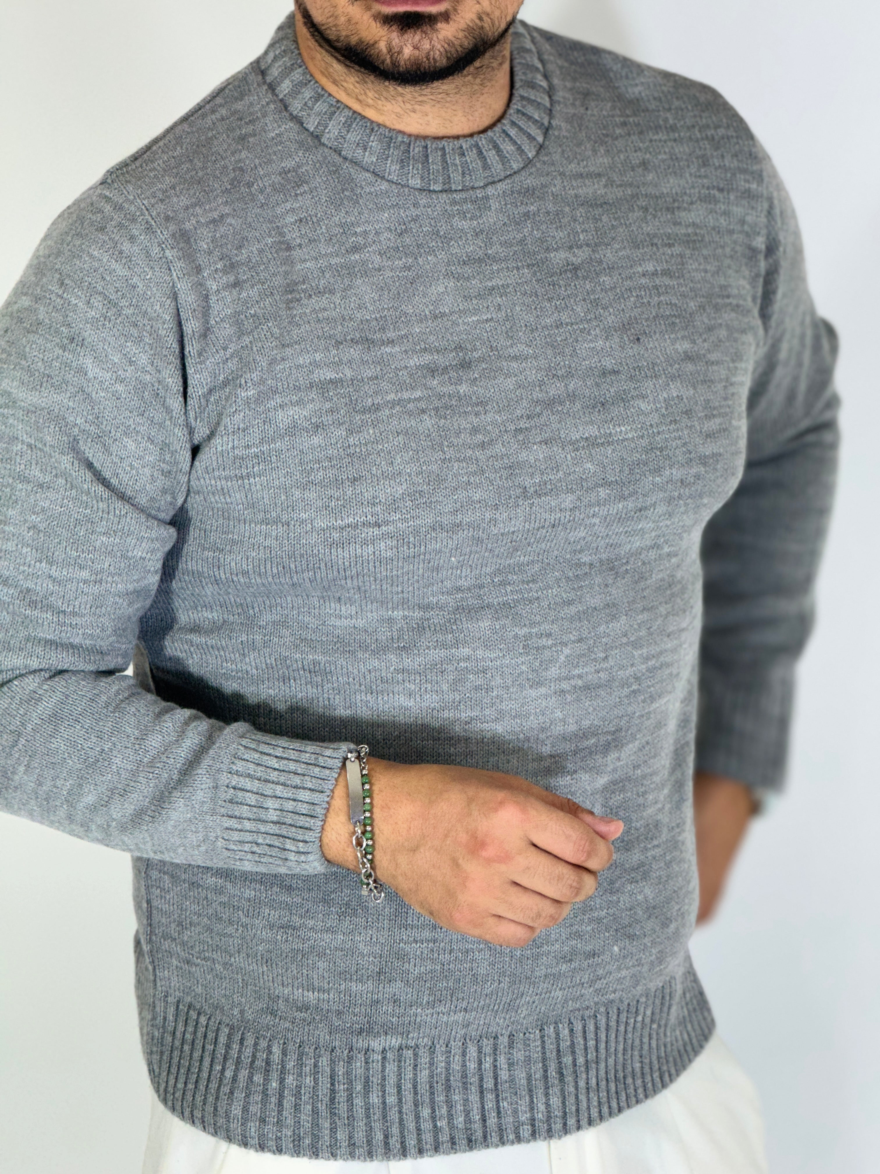 Girocollo basic grigio AD25161