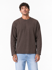 YAMAL Maglia long sleeve tortora