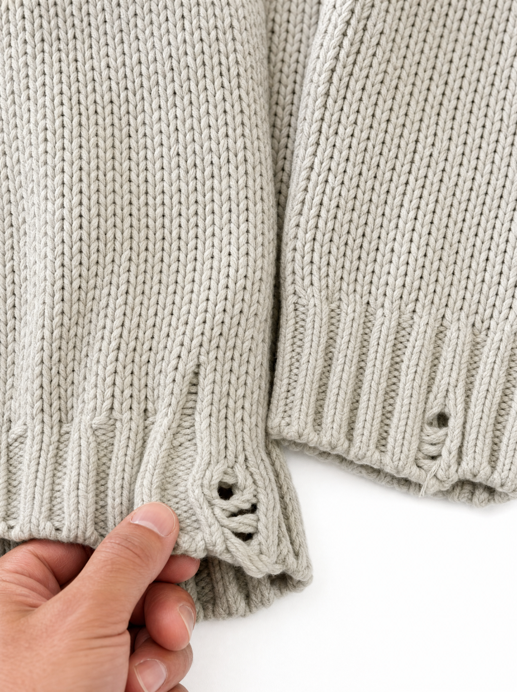 PIGNASECCA Girocollo con rotture beige