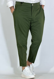 Nomad · Pantalone carrot con pince verde
