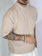 T-shirt boxi cropped beige PACIFIC