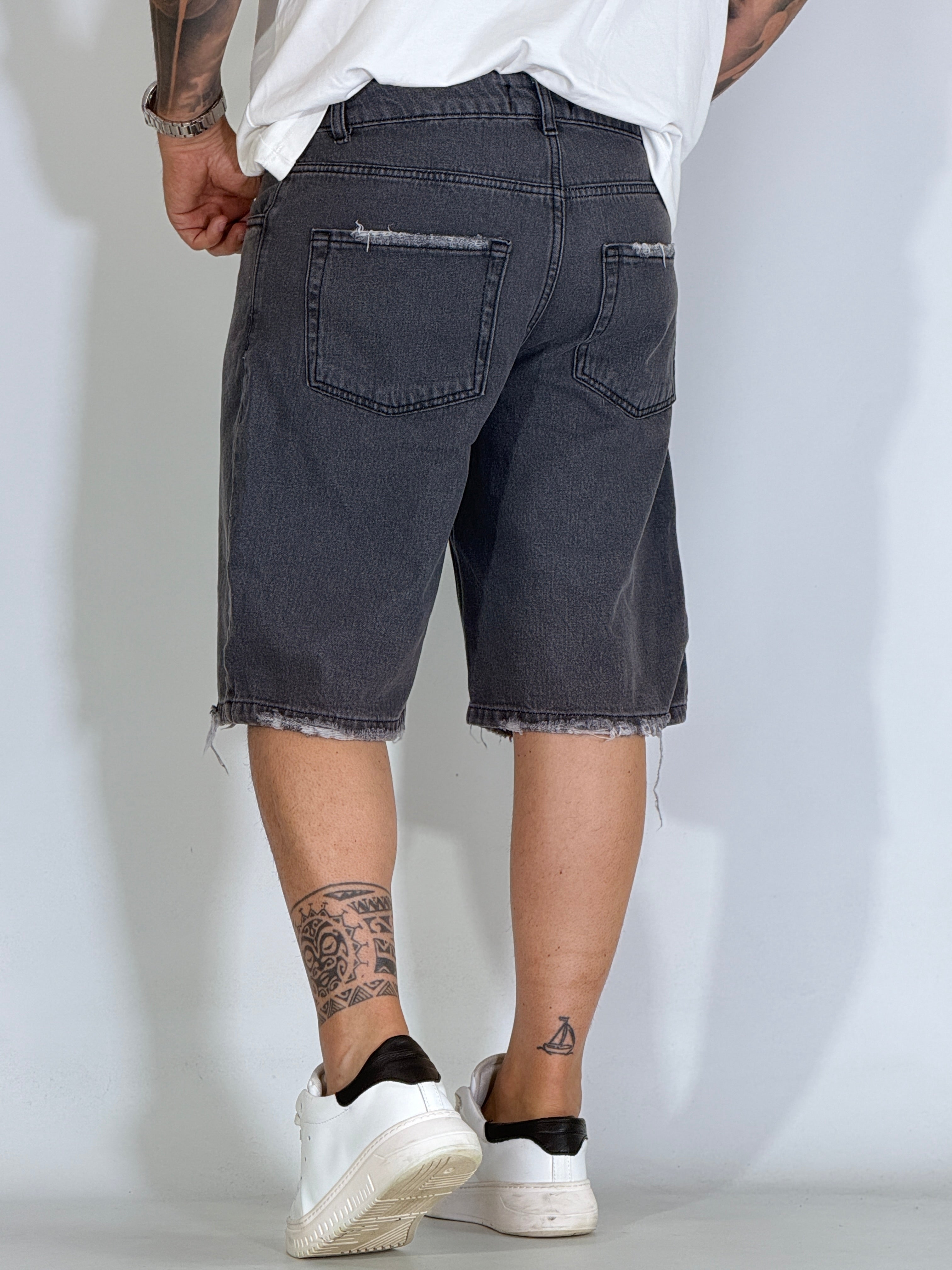Bermuda jeans cenere scuro CR2780