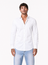 Camicia basic collo francese bianca F60