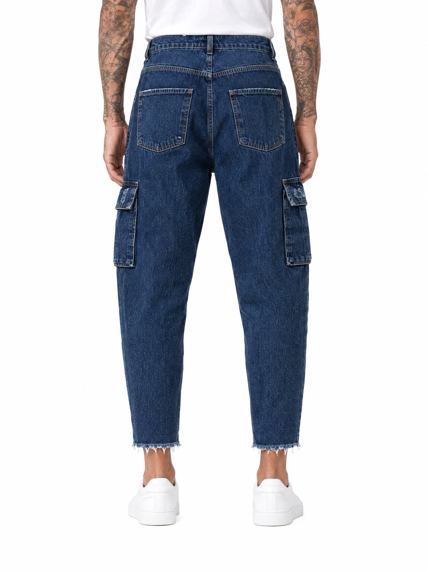 MIST Jeans cargo con abrasioni scuro