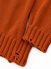 PIGNASECCA Girocollo con rotture arancio