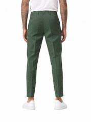 Pantalone abbottonatura laterale verde ADFS31
