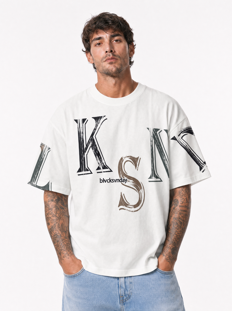 LA PALOMA T-shirt oversize con scritte bianca