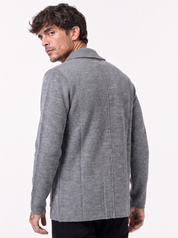 PARKER cardigan pochette grigio