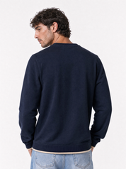NORFOLK maglia paricollo con taschino etnico blu