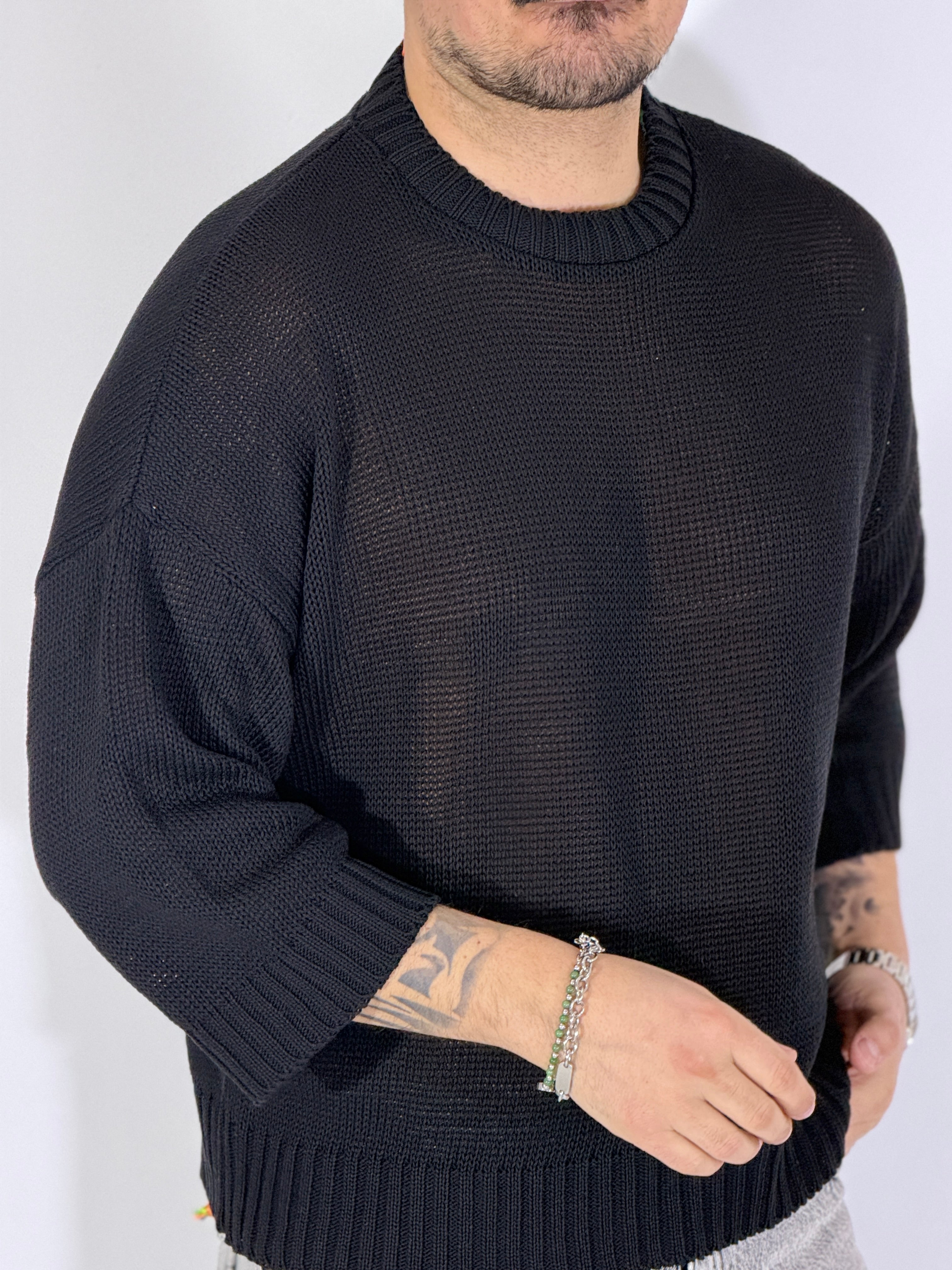 Aruba · girocollo cropped nero
