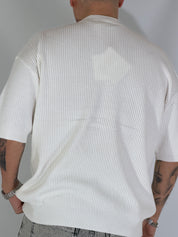 T-shirt a costine rice white W86102/86314