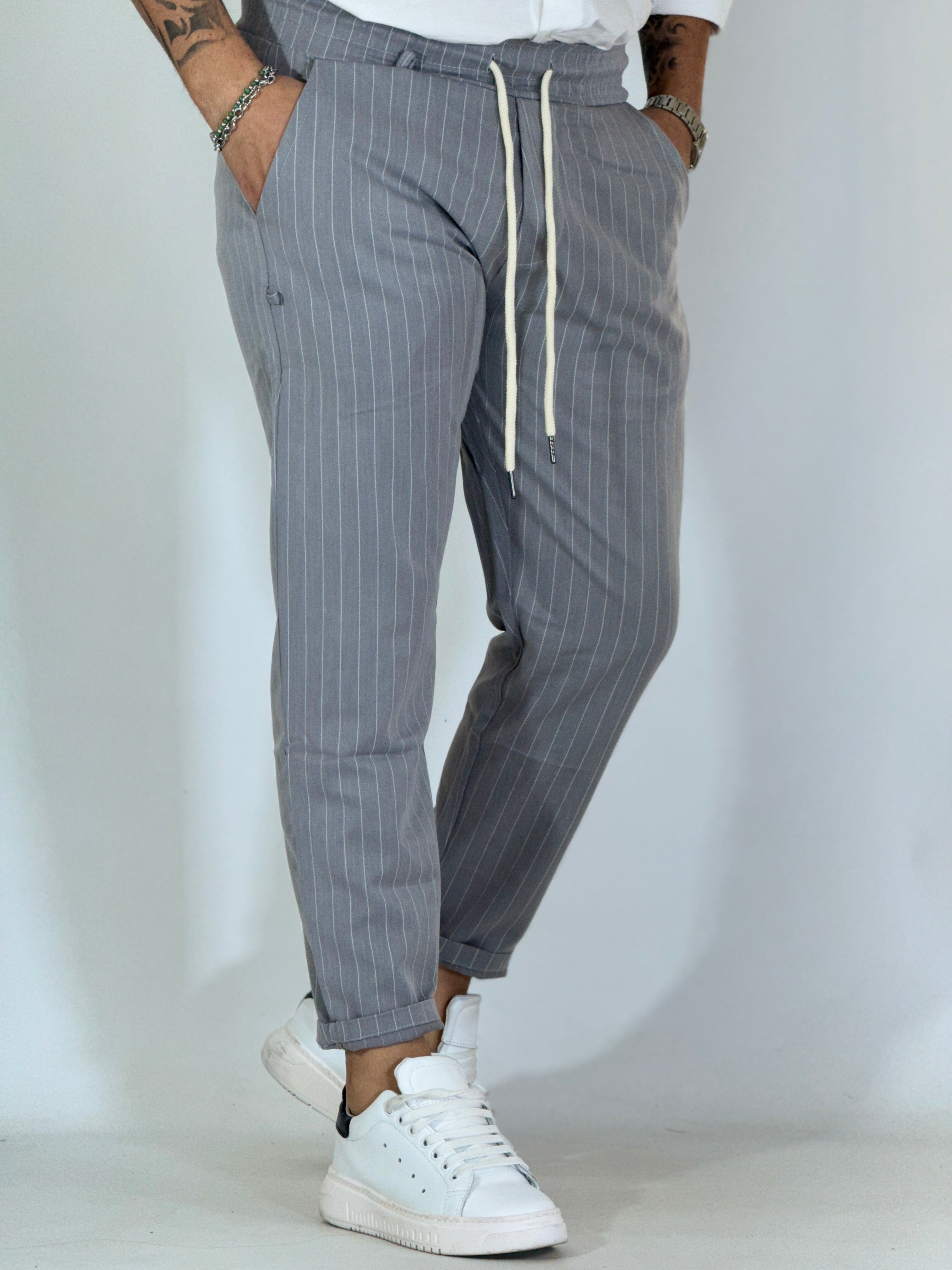 Pantalaccio gessato grigio L500