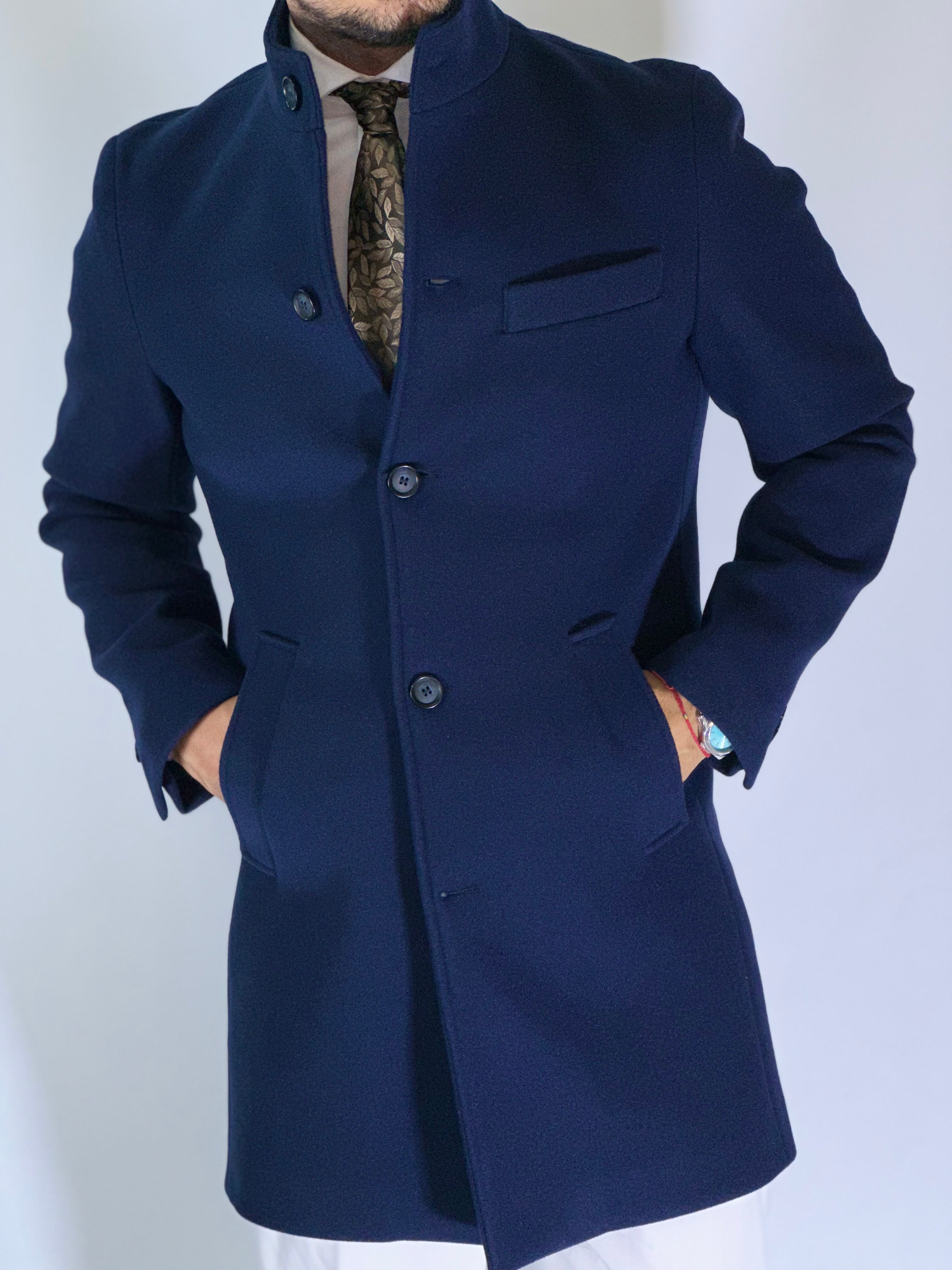 Cappotto coreano blu CPZAZA