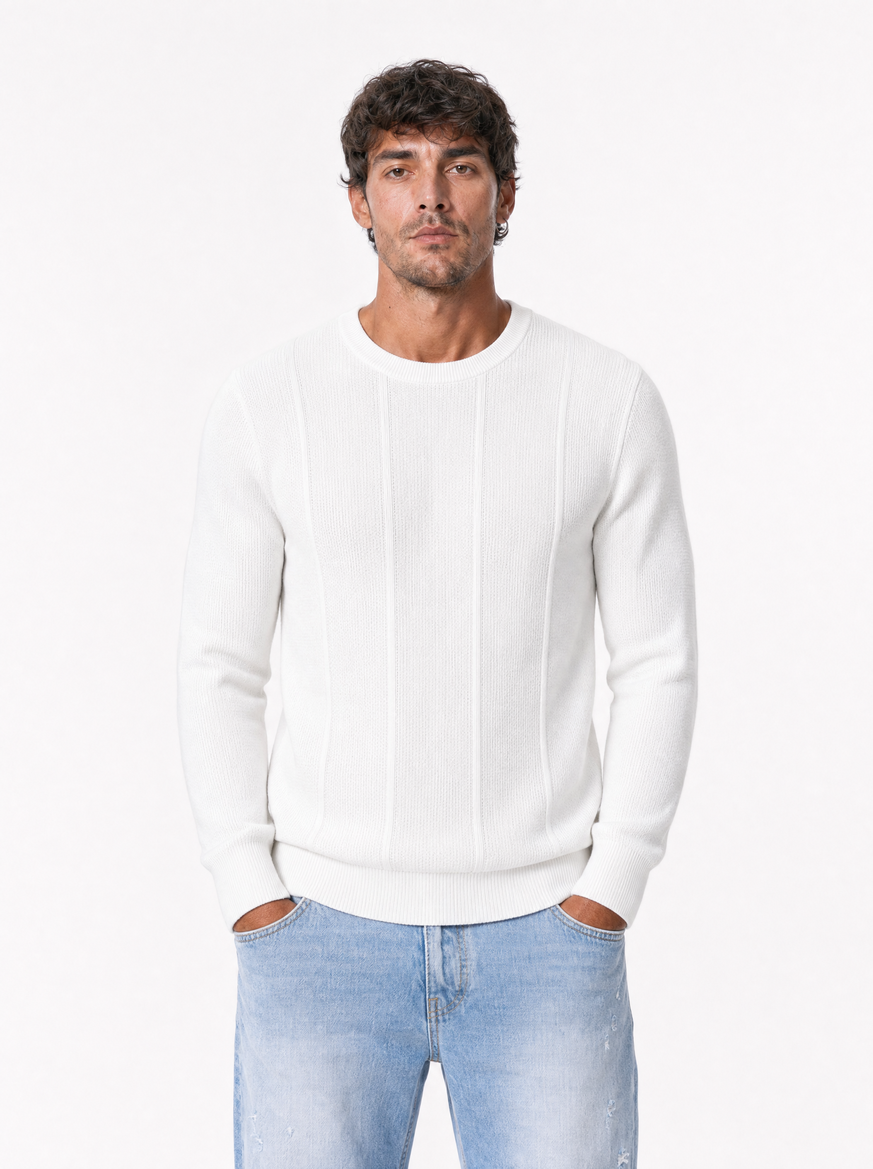 Maglia tramata bianca M897